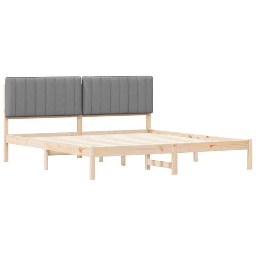  Krevetni okvir s tapiciranim uzglavljem Svijetlo siva Svjetlosiva 205.5 x 185.5 x 84.5 cm Slike