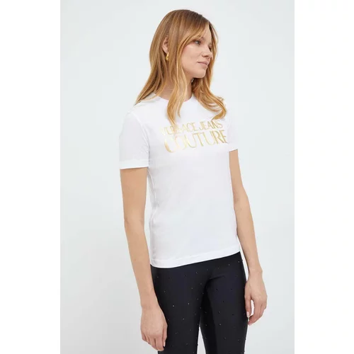 Versace Jeans Couture Pamučna majica Karl Lagerfeld za žene, boja: bijela