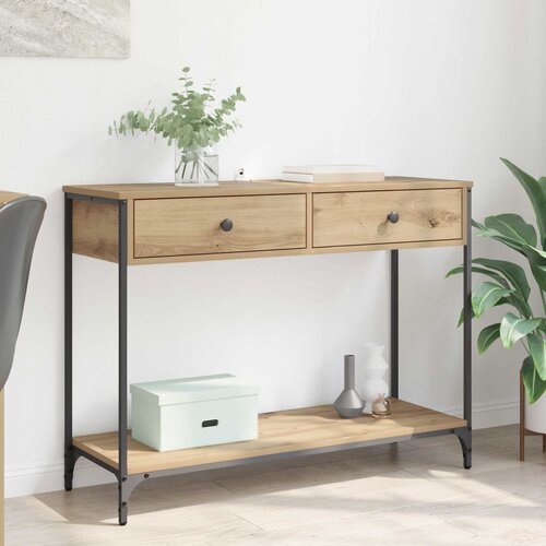  Konzolna stolica s ladicama Umjetnički hrast 100 x 34,5 x 75 cm Cijene