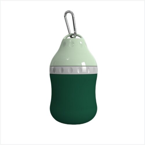 INF 400 ml silikonska prenosna steklenička za vodo za pse in mačke – neprepustna, snemljiva, potovalna steklenička za vodo in hrano Green, (5000203049) Cene