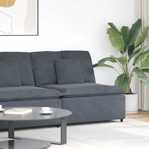  Modularna sofa s jastucima tamno siva 100 cm Slike