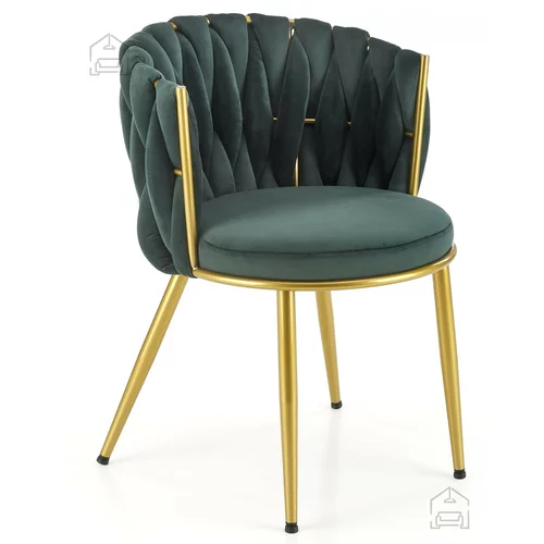 Xtra furniture K517 chair d.green / gold, (20741506)