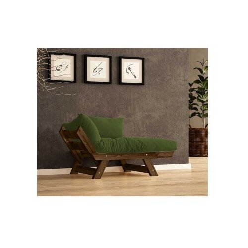 Hanah home vrtna sofa s jednim sjedištem i jastukom, boja oraha i zelena Cene