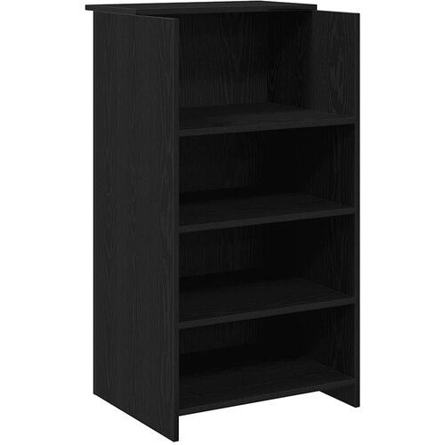  Recepcijski stol crni hrast 135x50x103,5 cm konstruiranog drva Slike
