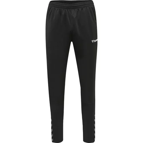 Hummel Sportske hlače siva melange / crna / bijela