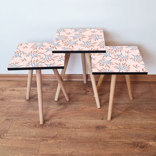 Hanah home Set 3 stočića 3Shp169 Navy Blue Cene