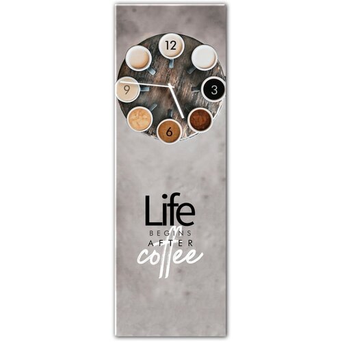 Styler stenska ura Glassclock Coffee Love, 20 x 60 cm Cene