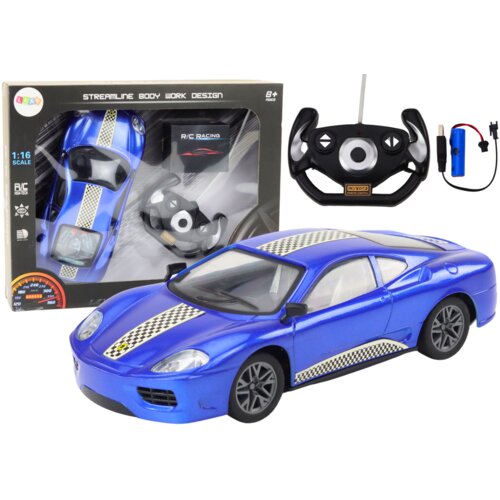 Rc Remote Control Car 1:16 Lights Blue Cene