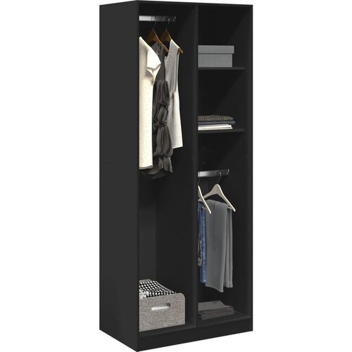 vidaXL Ormar crni 80 x 50 x 200 cm od konstruiranog drva Cijene