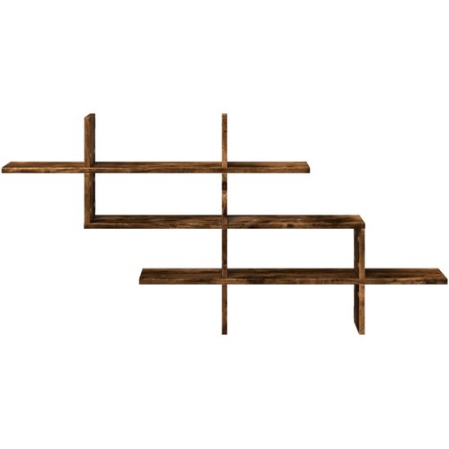  Zidna polica boja hrasta 124,5x18x60,5 cm konstruirano drvo Slike