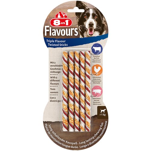 8in1 Triple Flavour žvečilne palčke - Varčno pakiranje: 3 x 10 kosov Slike
