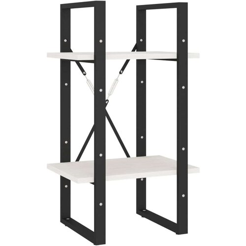 VidaXL Knjižna omara 5-nadstropna bela 40x30x175 cm borovina Slike