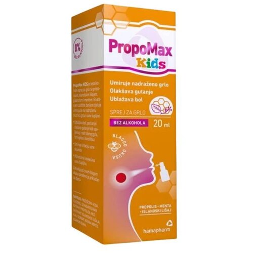 HAMAPHARM Sprej za grlo PropoMax Kids, 20 ml Slike