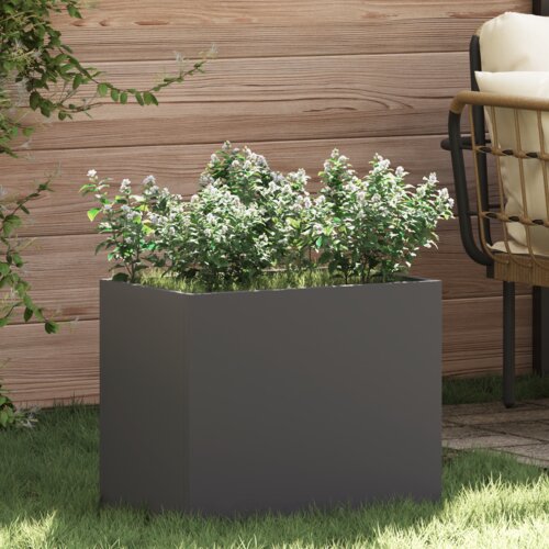 vidaXL Vrtna saksija Crna 50 x 32 x 40 cm Hladno valjana čelična Cijene