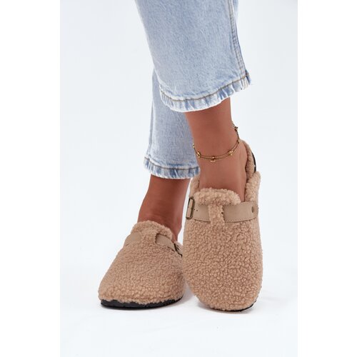 Boto Women&amp;#039;s slippers with sheep fur lining Beige Lorivine Slike