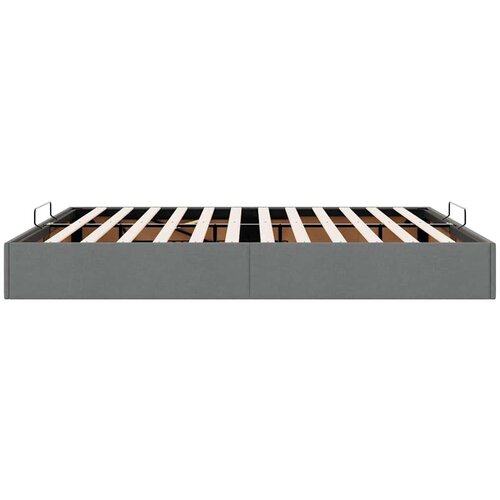 VidaXL Otomanski okvir kreveta bez madraca tamnosivi 180x200cm tkanine Slike