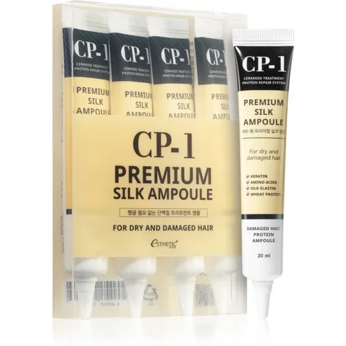 CP1 Premium Silk regeneracijska nega brez spiranja za suhe in poškodovane lase 4x20 ml