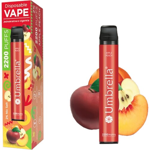 Umbrella Cigareta elektronska, jednokratna, Apple Peach 20mg &ndash; 2200 Puffs Apple Peach 20mg Cijene