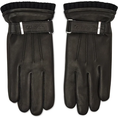 Calvin Klein Moške rokavice Leather Rivet Gloves K50K507425 BAX