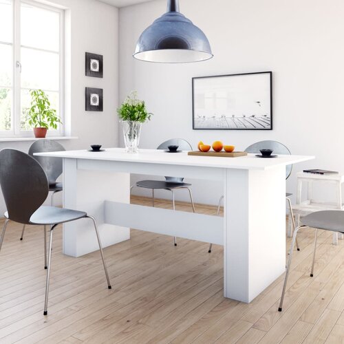  Blagovaonski stol bijeli 180 x 90 x 76 cm konstruirano drvo Cijene