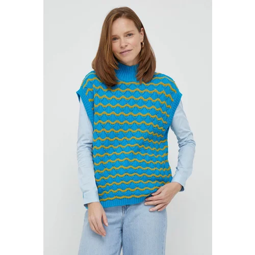 United Colors Of Benetton Vuneni pulover za žene, lagani, s poludolčevitom