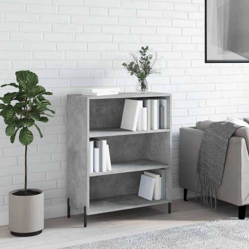VidaXL Omarica s policami betonsko siva 69,5x32,5x90 cm inženirski les Slike