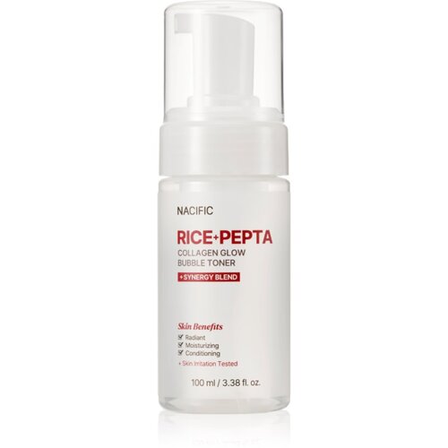 Nacific Rice + Pepta Collagen Glow Bubble Toner posvjetljujući toner za lice s hidratantnim učinkom 100 ml Slike