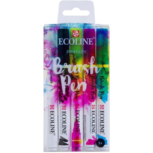  Vodene olovke Ecoline Brush Pen Primary | Set od 5 komada (Royal Talens) KORIŠTENO Cijene