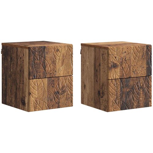 vidaXL Stenski nočni omarici 2 pcs Star les 34,5 x 33 x 40 cm, (5000247405) Cene
