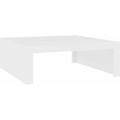  Stolić za kavu bijeli 100 x 100 x 35 cm od konstruiranog drva Slike