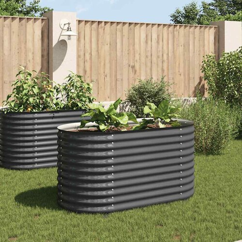 Furnova Visoka greda 160x80x81 cm pocinkano jeklo siva, (21920368) Slike