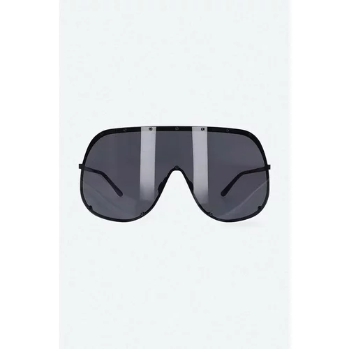Rick Owens Sunglasses Shield RG0000006 GBLKB BLACK TEMPLE/BLACK LENS