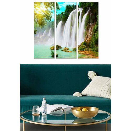 Wallity MDF163632 multicolor decorative mdf painting (3 pieces) Cene