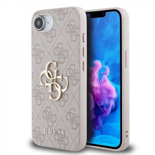 Guess GUHCPSE44GMGPI silikonski ovitek za iPhone 16e - roza z zlatim logom Cene