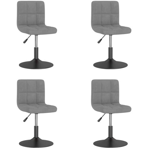 vidaXL Okretne blagovaonske stolice 4 kom svjetlosive baršunaste Cijene