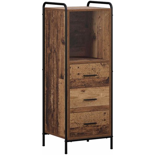  Set ormarića za kupaonicu 4 kom. Staro drvo 40 x 36 x 200,5 cm Slike