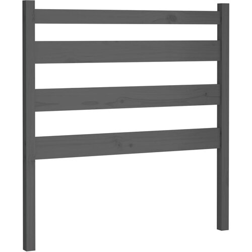 Maison Chic posteljno vzglavje - vzglavna omarica - nočna omarica sivo 96x4x100 cm trdna borovina, (21705035) Slike