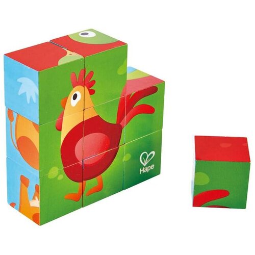 Hape kocke za sestavljanje slik domače živali Slike
