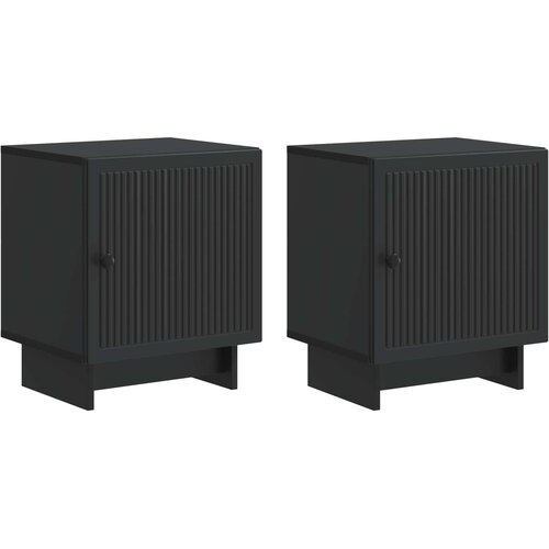  Noćni ormar 2 pcs Crna 43 x 34,5 x 50 cm Konstruirano drvo Cijene