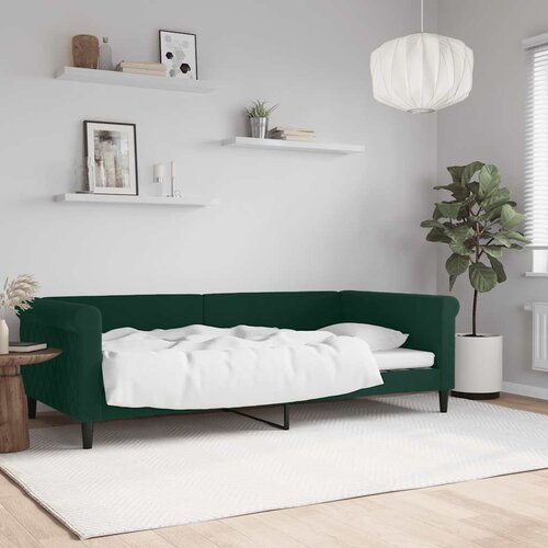  Dnevni krevet tamnozeleni 100 x 200 cm baršunasti Cene