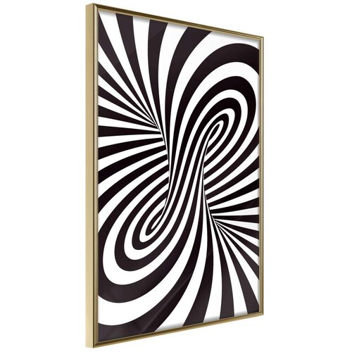  Poster - Black and White Swirl 20x30 Slike