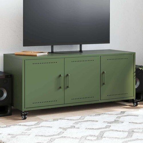 vidaXL TV omarica zelena 100,5x39x43,5 cm hladno valjano jeklo Cene