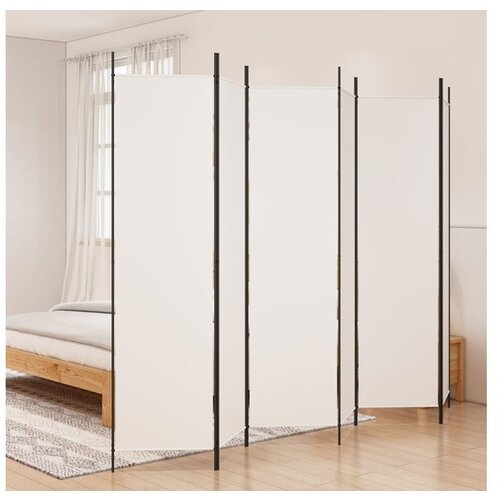  Paravan 6-delni bel 300x200 cm blago Slike