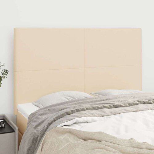  Uzglavlja 4 kom krem 72 x 5 x 78/88 cm od tkanine Slike