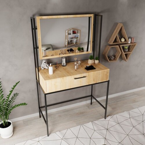 Hanah home Modern L748 Oak Make-Up Table Cene