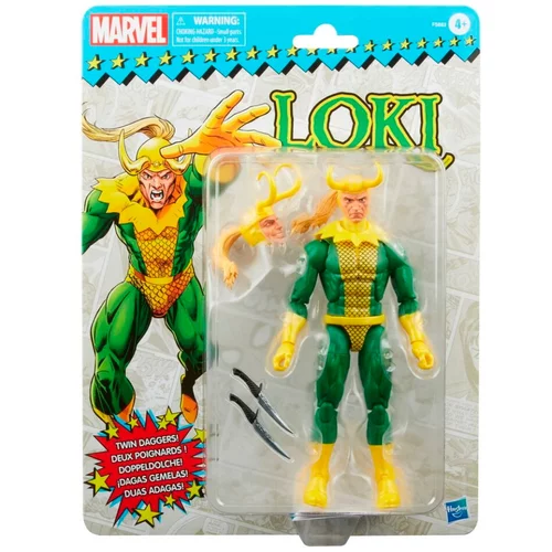 Hasbro Igra Marvel Legends Series Loki 15-cm retro embalaža, akcijska figurica, 3 dodatki, (20840363)