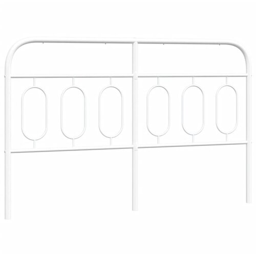 Maison Chic kovinsko posteljno vzglavje - vzglavna omarica - nočna omarica belo 137 cm, (21705399) Cene