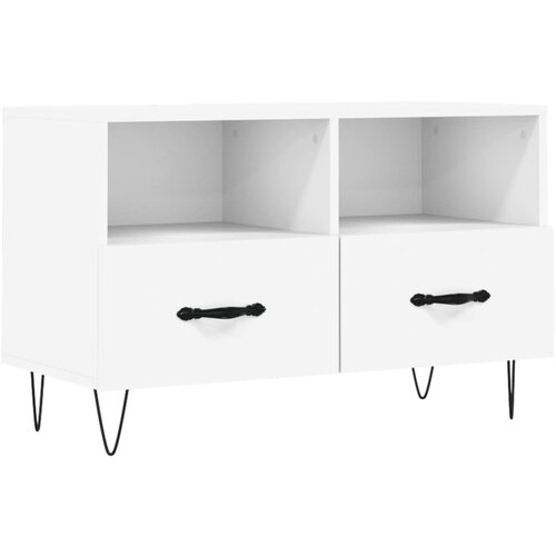 Maison Chic TV omarica - TV stojalo - Televizijska omarica bela 80x36x50 cm inženirski les, (21699657) Slike