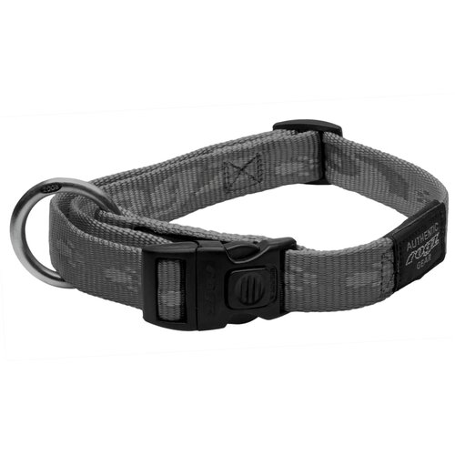Rogz alpinist ogrlica za pse od mekane tkane trake l — 34–56 cm srebrna Cene