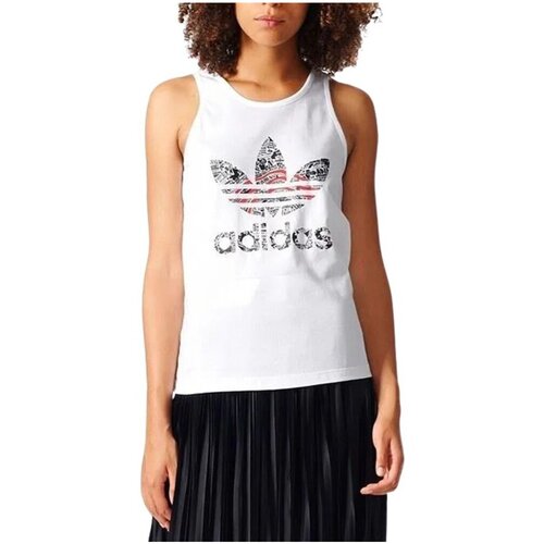 Adidas Majice brez rokavov BK2310 Bela Slike